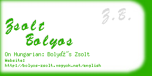 zsolt bolyos business card